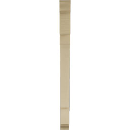 Ekena Millwork - BKTUR035X34X46MRC01RCPR - Timberthane Faux Wood Merced Style Bracket, Traditional Ends, 3 1/2"W x 34"D x 46"H, Primed Tan