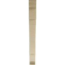Ekena Millwork - BKTUR035X36X36MRC01RCPR - Timberthane Faux Wood Merced Style Bracket, Traditional Ends, 3 1/2"W x 36"D x 36"H, Primed Tan