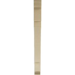 Ekena Millwork - BKTUR035X36X40MRC01RCPR - Timberthane Faux Wood Merced Style Bracket, Traditional Ends, 3 1/2"W x 36"D x 40"H, Primed Tan