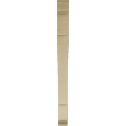 Ekena Millwork - BKTUR035X36X42MRC01RCPR - Timberthane Faux Wood Merced Style Bracket, Traditional Ends, 3 1/2"W x 36"D x 42"H, Primed Tan