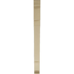 Ekena Millwork - BKTUR035X36X44MRC01RCPR - Timberthane Faux Wood Merced Style Bracket, Traditional Ends, 3 1/2"W x 36"D x 44"H, Primed Tan