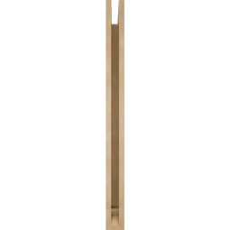 Ekena Millwork - BKTUR035X36X44MRC01RCPR - Timberthane Faux Wood Merced Style Bracket, Traditional Ends, 3 1/2"W x 36"D x 44"H, Primed Tan
