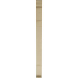Ekena Millwork - BKTUR035X36X48MRC01RCPR - Timberthane Faux Wood Merced Style Bracket, Traditional Ends, 3 1/2"W x 36"D x 48"H, Primed Tan