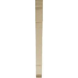 Ekena Millwork - BKTUR035X38X42MRC01RCPR - Timberthane Faux Wood Merced Style Bracket, Traditional Ends, 3 1/2"W x 38"D x 42"H, Primed Tan