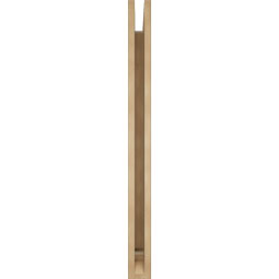 Ekena Millwork - BKTUR035X38X42MRC01RCPR - Timberthane Faux Wood Merced Style Bracket, Traditional Ends, 3 1/2"W x 38"D x 42"H, Primed Tan