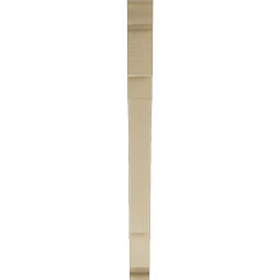 Ekena Millwork - BKTUR035X38X44MRC01RCPR - Timberthane Faux Wood Merced Style Bracket, Traditional Ends, 3 1/2"W x 38"D x 44"H, Primed Tan