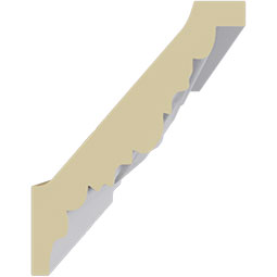 Ekena Millwork - MLD03X02X04FO - Endurathane Foster Running Coin Crown Moulding, 2 1/4"H x 2 1/2"P x 3 5/8"F x 94 1/2"L, (1 5/8" Repeat), Factory Primed