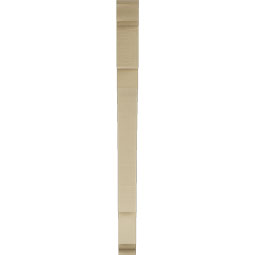 Ekena Millwork - BKTUR035X38X46MRC01RCPR - Timberthane Faux Wood Merced Style Bracket, Traditional Ends, 3 1/2"W x 38"D x 46"H, Primed Tan
