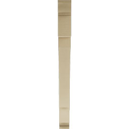 Ekena Millwork - BKTUR035X40X40MRC01RCPR - Timberthane Faux Wood Merced Style Bracket, Traditional Ends, 3 1/2"W x 40"D x 40"H, Primed Tan