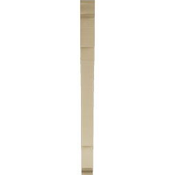 Ekena Millwork - BKTUR035X40X48MRC01RCPR - Timberthane Faux Wood Merced Style Bracket, Traditional Ends, 3 1/2"W x 40"D x 48"H, Primed Tan