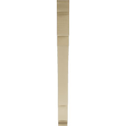 Ekena Millwork - BKTUR035X42X42MRC01RCPR - Timberthane Faux Wood Merced Style Bracket, Traditional Ends, 3 1/2"W x 42"D x 42"H, Primed Tan