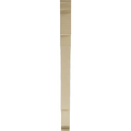 Ekena Millwork - BKTUR035X42X48MRC01RCPR - Timberthane Faux Wood Merced Style Bracket, Traditional Ends, 3 1/2"W x 42"D x 48"H, Primed Tan