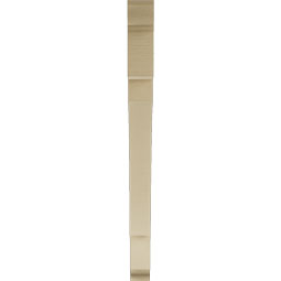 Ekena Millwork - BKTUR035X44X44MRC01RCPR - Timberthane Faux Wood Merced Style Bracket, Traditional Ends, 3 1/2"W x 44"D x 44"H, Primed Tan