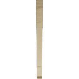 Ekena Millwork - BKTUR035X44X48MRC01RCPR - Timberthane Faux Wood Merced Style Bracket, Traditional Ends, 3 1/2"W x 44"D x 48"H, Primed Tan