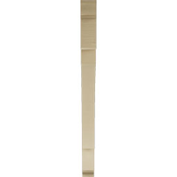 Ekena Millwork - BKTUR035X46X46MRC01RCPR - Timberthane Faux Wood Merced Style Bracket, Traditional Ends, 3 1/2"W x 46"D x 46"H, Primed Tan