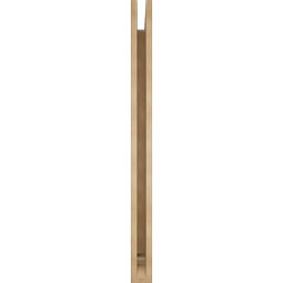 Ekena Millwork - BKTUR035X46X46MRC01RCPR - Timberthane Faux Wood Merced Style Bracket, Traditional Ends, 3 1/2"W x 46"D x 46"H, Primed Tan
