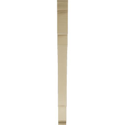 Ekena Millwork - BKTUR035X48X48MRC01RCPR - Timberthane Faux Wood Merced Style Bracket, Traditional Ends, 3 1/2"W x 48"D x 48"H, Primed Tan