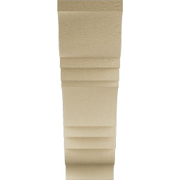 Ekena Millwork - BKTUR055X18X18MRC01RCPR - Timberthane Faux Wood Merced Style Bracket, Traditional Ends, 5 1/2"W x 18"D x 18"H, Primed Tan