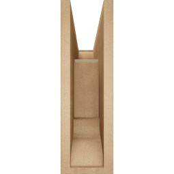 Ekena Millwork - BKTUR055X18X18MRC01RCPR - Timberthane Faux Wood Merced Style Bracket, Traditional Ends, 5 1/2"W x 18"D x 18"H, Primed Tan