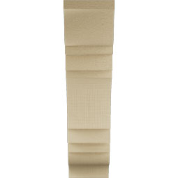 Ekena Millwork - BKTUR055X18X22MRC01RCPR - Timberthane Faux Wood Merced Style Bracket, Traditional Ends, 5 1/2"W x 18"D x 22"H, Primed Tan
