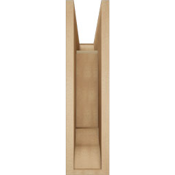 Ekena Millwork - BKTUR055X18X22MRC01RCPR - Timberthane Faux Wood Merced Style Bracket, Traditional Ends, 5 1/2"W x 18"D x 22"H, Primed Tan