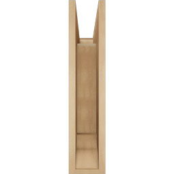 Ekena Millwork - BKTUR055X18X26MRC01RCPR - Timberthane Faux Wood Merced Style Bracket, Traditional Ends, 5 1/2"W x 18"D x 26"H, Primed Tan