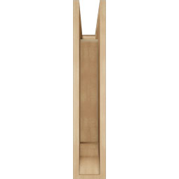 Ekena Millwork - BKTUR055X18X30MRC01RCPR - Timberthane Faux Wood Merced Style Bracket, Traditional Ends, 5 1/2"W x 18"D x 30"H, Primed Tan