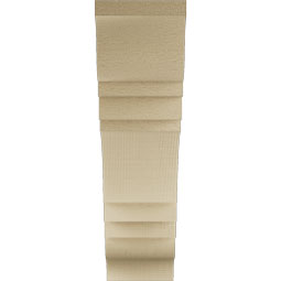 Ekena Millwork - BKTUR055X20X20MRC01RCPR - Timberthane Faux Wood Merced Style Bracket, Traditional Ends, 5 1/2"W x 20"D x 20"H, Primed Tan