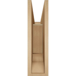 Ekena Millwork - BKTUR055X20X20MRC01RCPR - Timberthane Faux Wood Merced Style Bracket, Traditional Ends, 5 1/2"W x 20"D x 20"H, Primed Tan