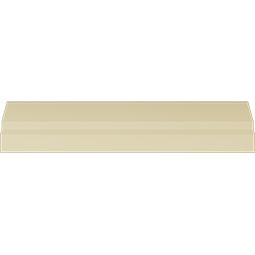 Ekena Millwork - MLD04X02X04HE - Endurathane Heaton Crown Moulding, 3 5/8"H x 2 1/4"P x 4 1/4"F x 94 1/2"L, (1 3/8" Repeat), Factory Primed