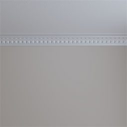 Ekena Millwork - MLD04X02X04HE - Endurathane Heaton Crown Moulding, 3 5/8"H x 2 1/4"P x 4 1/4"F x 94 1/2"L, (1 3/8" Repeat), Factory Primed