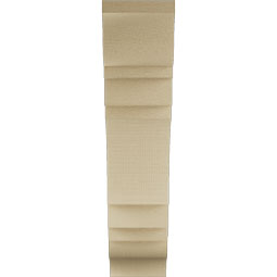 Ekena Millwork - BKTUR055X20X24MRC01RCPR - Timberthane Faux Wood Merced Style Bracket, Traditional Ends, 5 1/2"W x 20"D x 24"H, Primed Tan