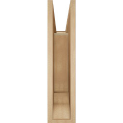 Ekena Millwork - BKTUR055X20X24MRC01RCPR - Timberthane Faux Wood Merced Style Bracket, Traditional Ends, 5 1/2"W x 20"D x 24"H, Primed Tan