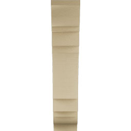 Ekena Millwork - BKTUR055X20X28MRC01RCPR - Timberthane Faux Wood Merced Style Bracket, Traditional Ends, 5 1/2"W x 20"D x 28"H, Primed Tan
