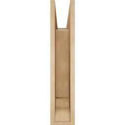 Ekena Millwork - BKTUR055X20X28MRC01RCPR - Timberthane Faux Wood Merced Style Bracket, Traditional Ends, 5 1/2"W x 20"D x 28"H, Primed Tan