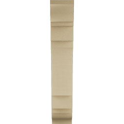 Ekena Millwork - BKTUR055X20X32MRC01RCPR - Timberthane Faux Wood Merced Style Bracket, Traditional Ends, 5 1/2"W x 20"D x 32"H, Primed Tan