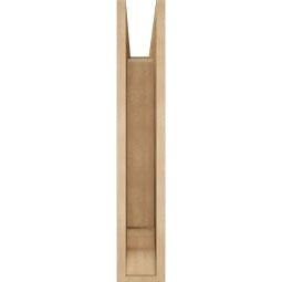 Ekena Millwork - BKTUR055X20X32MRC01RCPR - Timberthane Faux Wood Merced Style Bracket, Traditional Ends, 5 1/2"W x 20"D x 32"H, Primed Tan