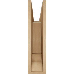 Ekena Millwork - BKTUR055X22X22MRC01RCPR - Timberthane Faux Wood Merced Style Bracket, Traditional Ends, 5 1/2"W x 22"D x 22"H, Primed Tan