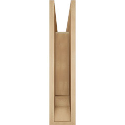 Ekena Millwork - BKTUR055X22X26MRC01RCPR - Timberthane Faux Wood Merced Style Bracket, Traditional Ends, 5 1/2"W x 22"D x 26"H, Primed Tan