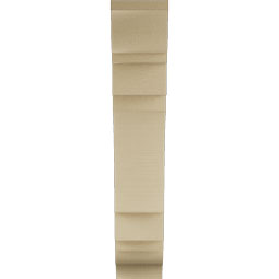 Ekena Millwork - BKTUR055X22X30MRC01RCPR - Timberthane Faux Wood Merced Style Bracket, Traditional Ends, 5 1/2"W x 22"D x 30"H, Primed Tan