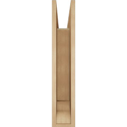 Ekena Millwork - BKTUR055X22X30MRC01RCPR - Timberthane Faux Wood Merced Style Bracket, Traditional Ends, 5 1/2"W x 22"D x 30"H, Primed Tan