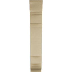 Ekena Millwork - BKTUR055X22X34MRC01RCPR - Timberthane Faux Wood Merced Style Bracket, Traditional Ends, 5 1/2"W x 22"D x 34"H, Primed Tan
