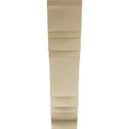 Ekena Millwork - BKTUR055X24X24MRC01RCPR - Timberthane Faux Wood Merced Style Bracket, Traditional Ends, 5 1/2"W x 24"D x 24"H, Primed Tan