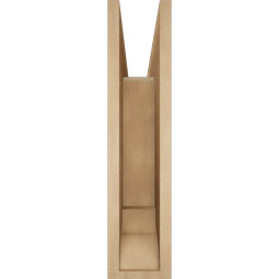 Ekena Millwork - BKTUR055X24X24MRC01RCPR - Timberthane Faux Wood Merced Style Bracket, Traditional Ends, 5 1/2"W x 24"D x 24"H, Primed Tan