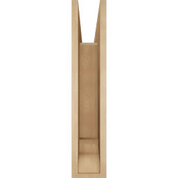 Ekena Millwork - BKTUR055X24X28MRC01RCPR - Timberthane Faux Wood Merced Style Bracket, Traditional Ends, 5 1/2"W x 24"D x 28"H, Primed Tan