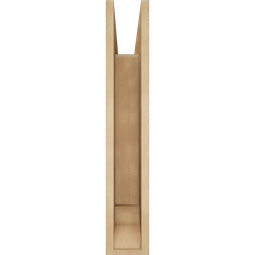 Ekena Millwork - BKTUR055X24X32MRC01RCPR - Timberthane Faux Wood Merced Style Bracket, Traditional Ends, 5 1/2"W x 24"D x 32"H, Primed Tan