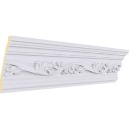 Ekena Millwork - MLD05X02X05VE - Endurathane Versailles Crown Moulding, 4 7/8"H x 2 1/2"P x 5 1/2"F x 94 1/2"L, (7 7/8" Repeat), Factory Primed