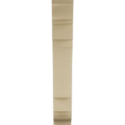 Ekena Millwork - BKTUR055X24X36MRC01RCPR - Timberthane Faux Wood Merced Style Bracket, Traditional Ends, 5 1/2"W x 24"D x 36"H, Primed Tan
