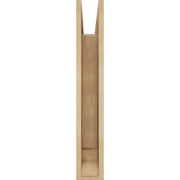 Ekena Millwork - BKTUR055X24X36MRC01RCPR - Timberthane Faux Wood Merced Style Bracket, Traditional Ends, 5 1/2"W x 24"D x 36"H, Primed Tan