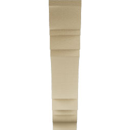 Ekena Millwork - BKTUR055X26X26MRC01RCPR - Timberthane Faux Wood Merced Style Bracket, Traditional Ends, 5 1/2"W x 26"D x 26"H, Primed Tan